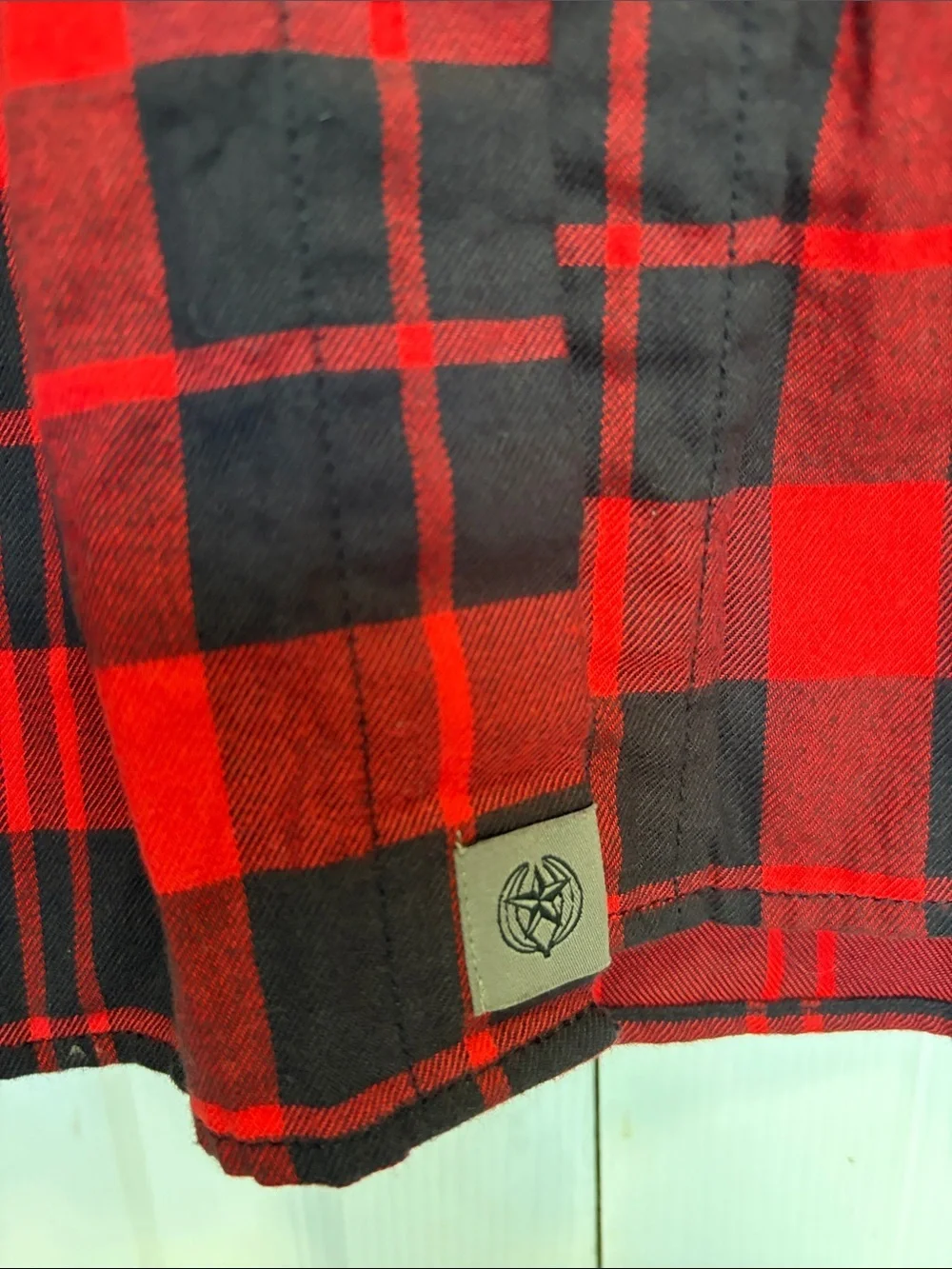 Banana Republic Men’s Red and Black Plaid Button-Down Shirt